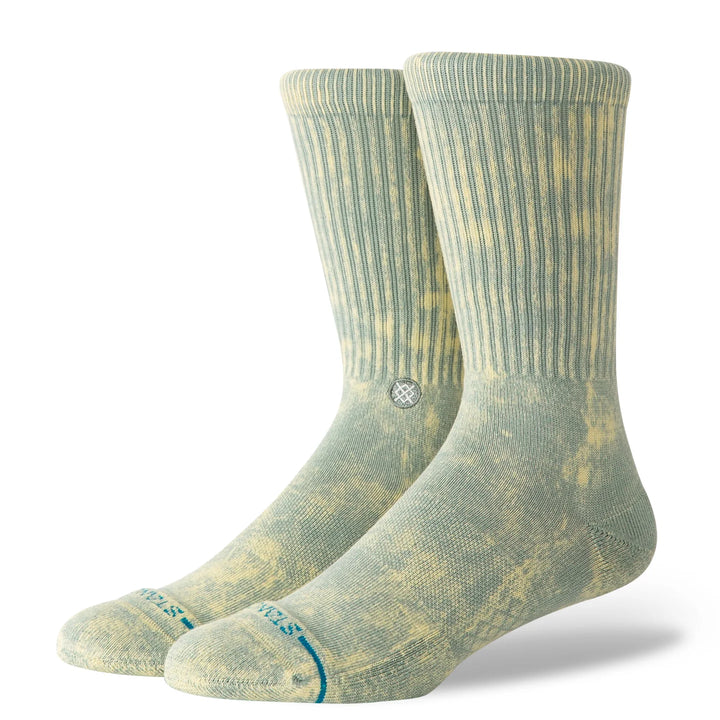 "Icon Wash" Combed Cotton Blend Crew Socks by Stance