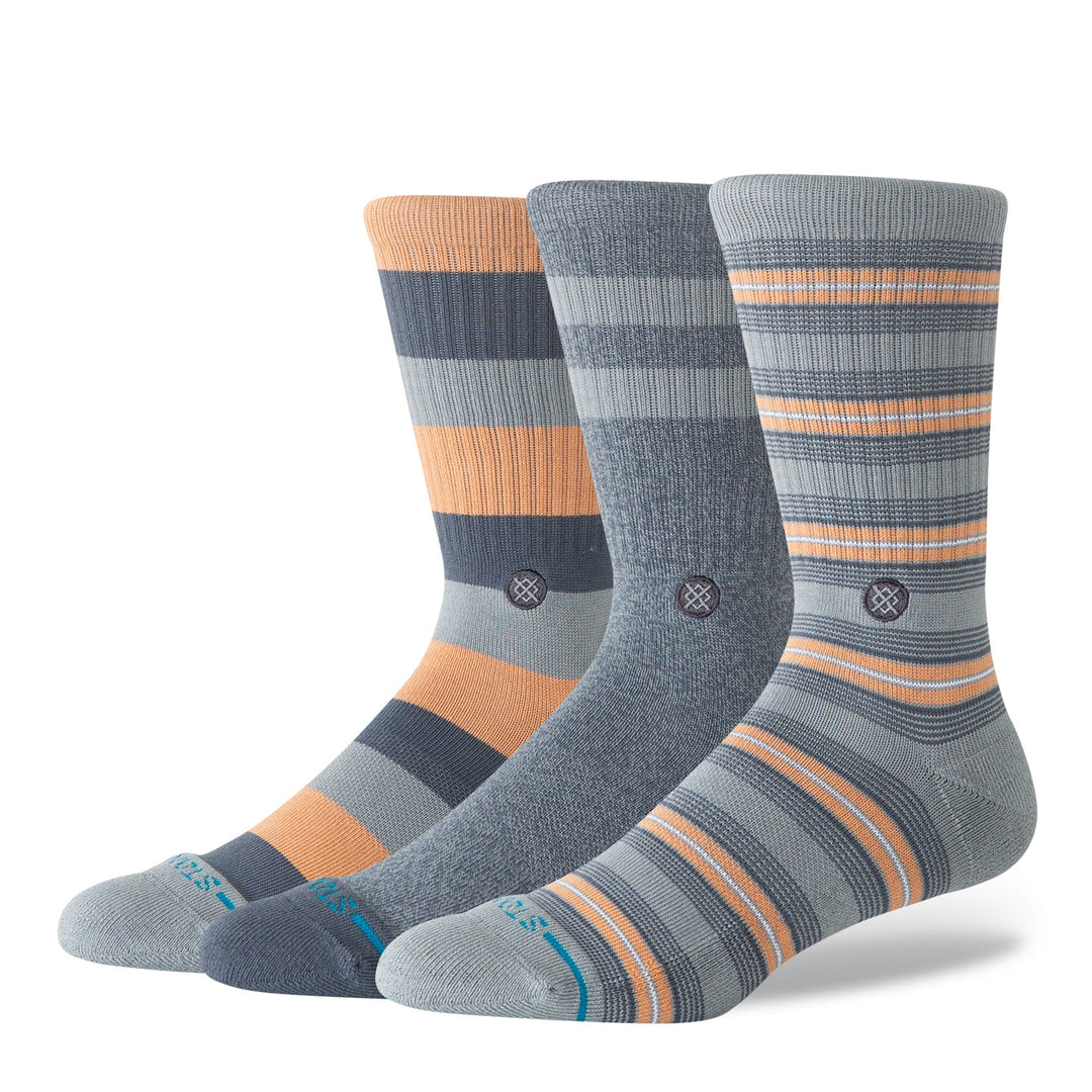 "Sabot Crew Socks 3 Pack"Combed Cotton Blend Crew Socks by Stance
