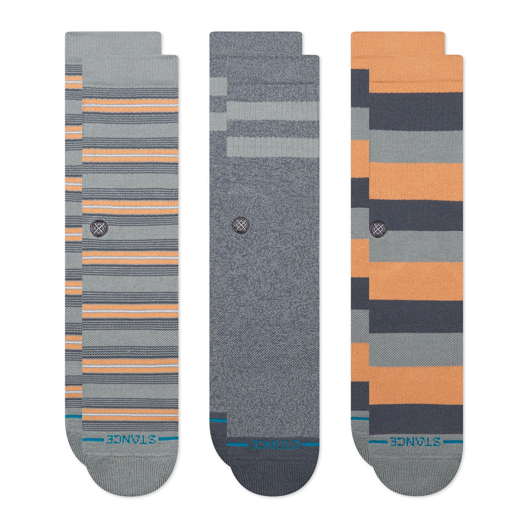 "Sabot Crew Socks 3 Pack"Combed Cotton Blend Crew Socks by Stance
