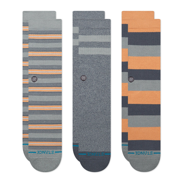 "Sabot Crew Socks 3 Pack"Combed Cotton Blend Crew Socks by Stance