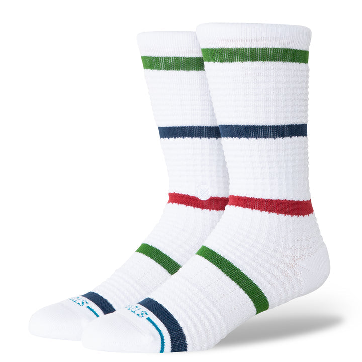 "Waffle" Casual Combed Cotton Blend Crew Socks by Stance