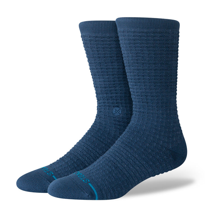 "Waffle" Casual Combed Cotton Blend Crew Socks by Stance