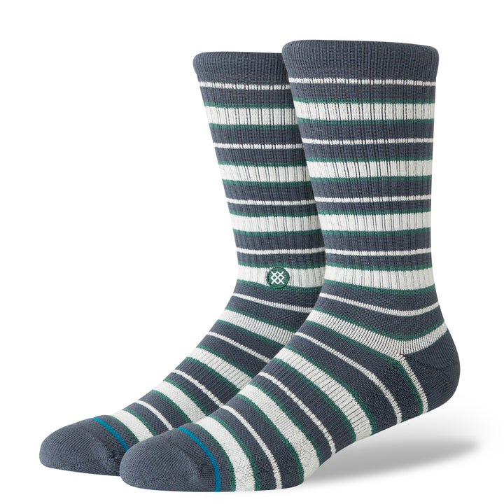 "Signature Stripe" Casual  Combed Cotton Blend Crew Socks by Stance