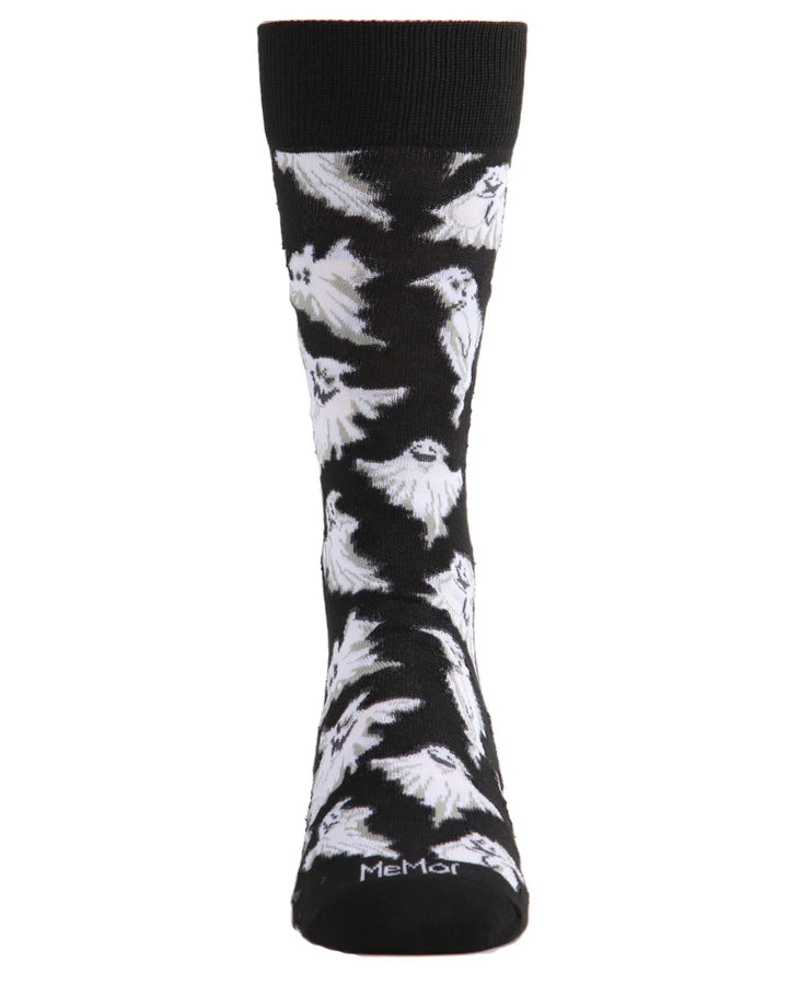 "Halloween Cool Ghoul Ghost Novelty" Crew Socks by Me Moí - Large