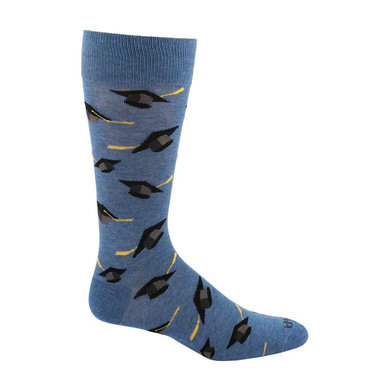 "Graduation Cap" Crew Bamboo Socks by Me Moí