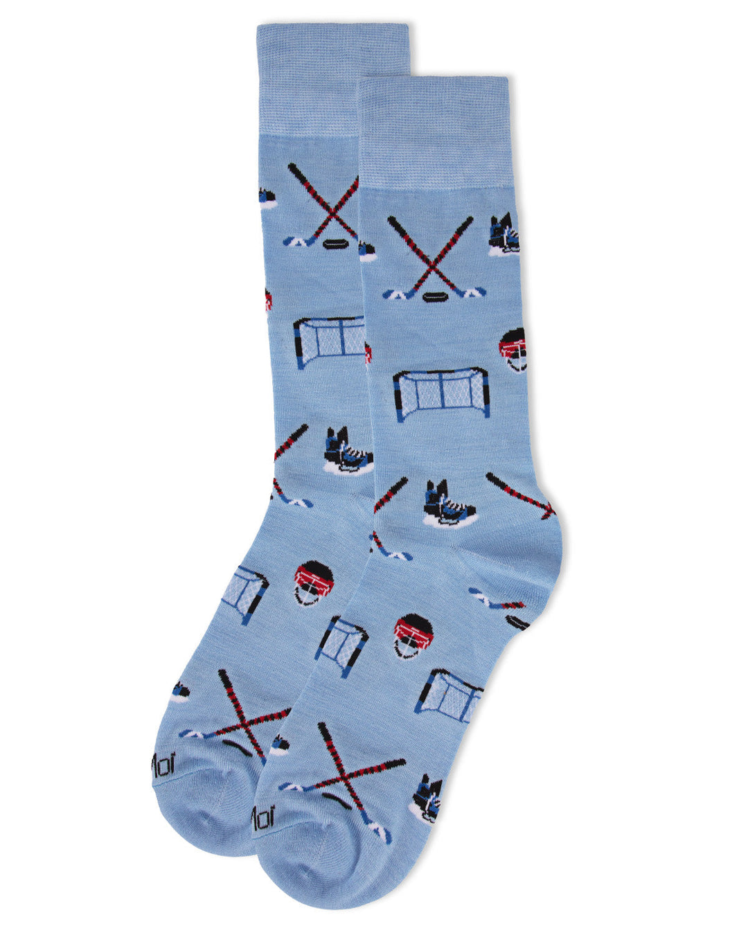 "Hockey Lover" Crew Bamboo Socks by Me Moí - Large