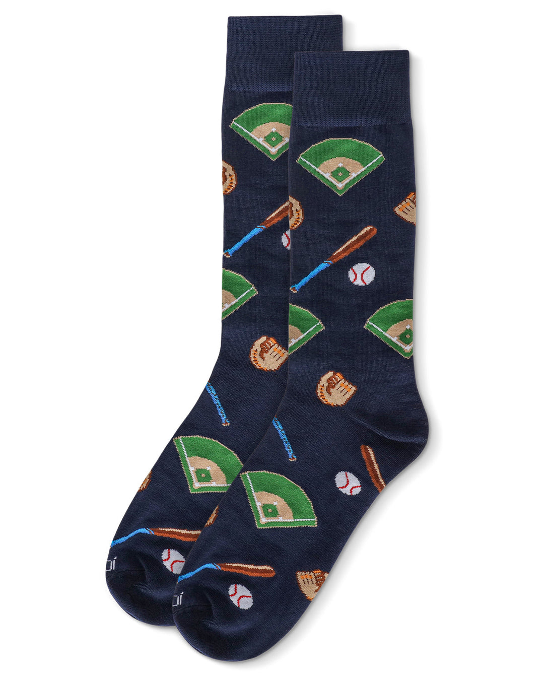 "Baseball" Crew Bamboo Socks by Me Moí - Large