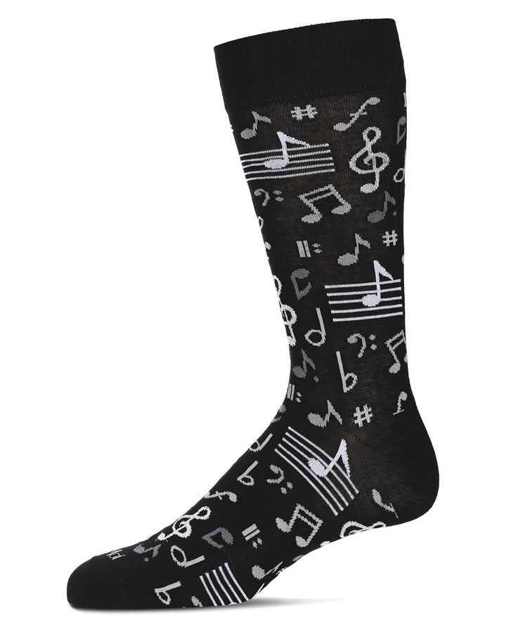 "Musical Notes" Crew Bamboo Socks by Me Moí