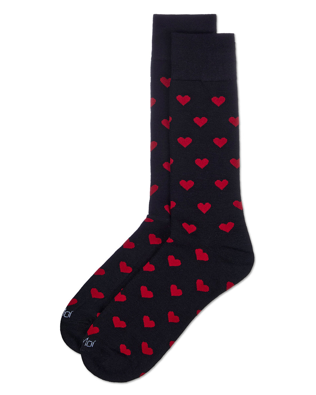 "Hearts" Crew Bamboo Socks by Me Moí - Large