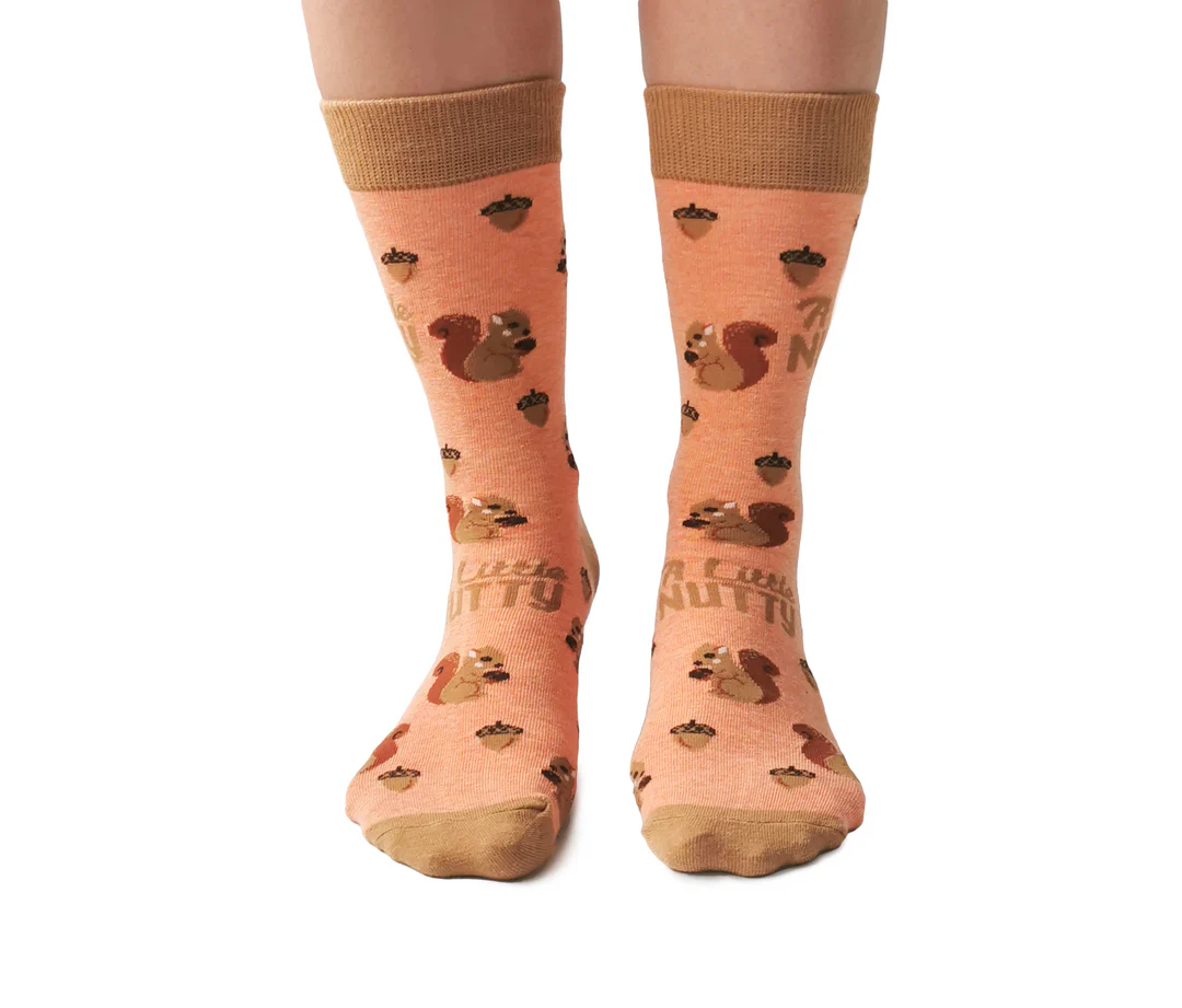 Chaussettes en coton « A Little Nutty » par Uptown Sox 