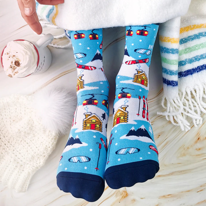 Chaussettes mi-mollet en coton « Après-Ski » des Uptown Sox - Grandes tailles 