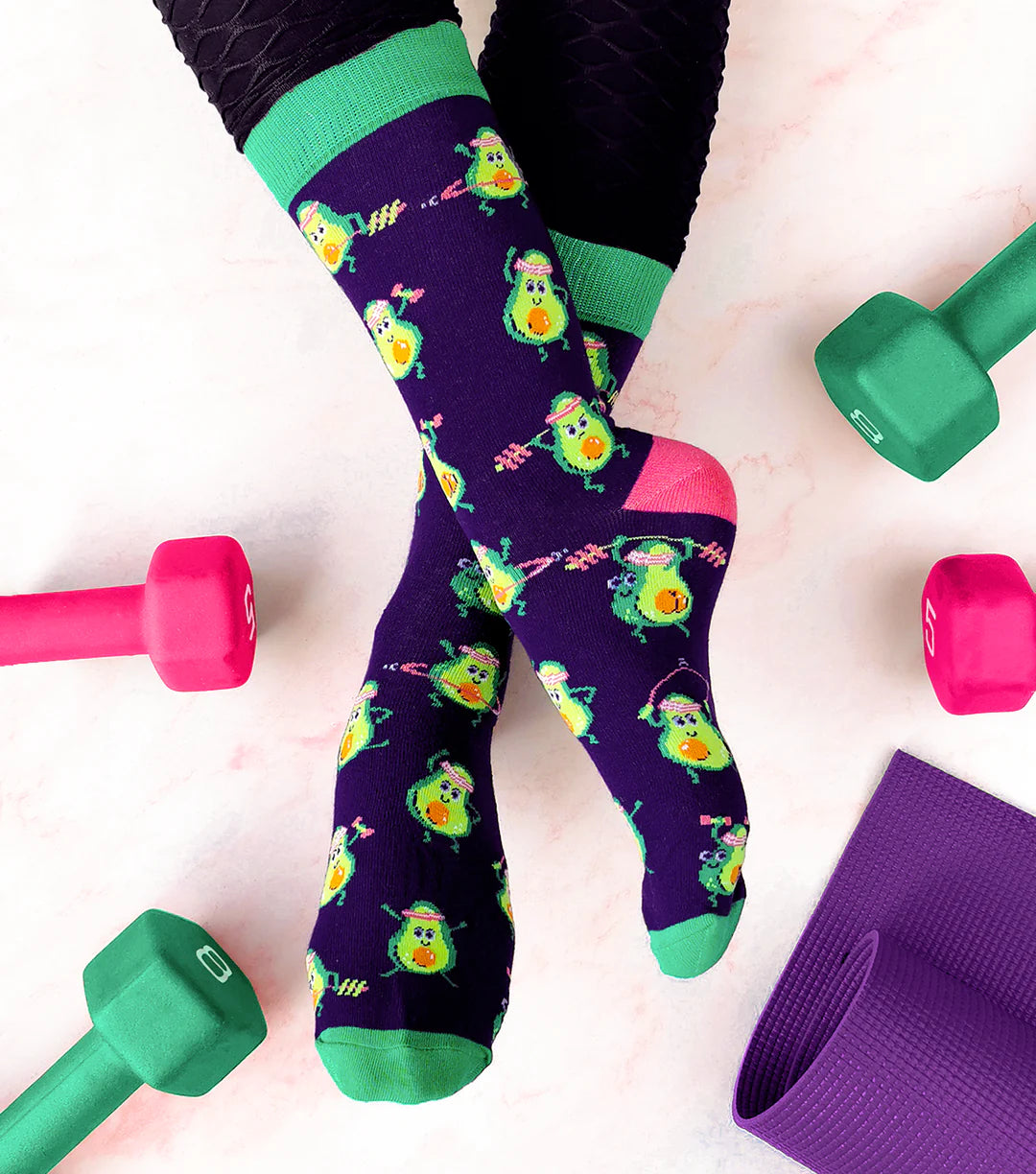 Chaussettes mi-mollet en coton « Avocardio Socks » par Uptown Sox - Medium 