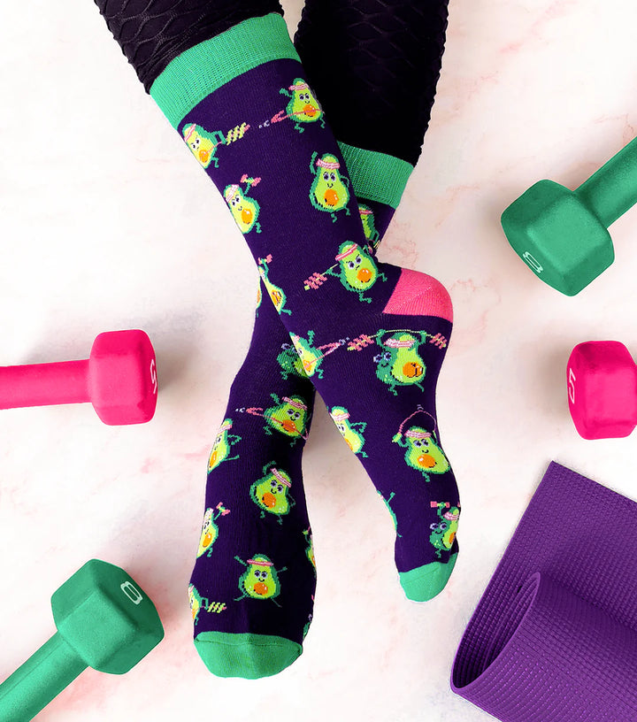 Chaussettes mi-mollet en coton « Avocardio Socks » par Uptown Sox - Medium 