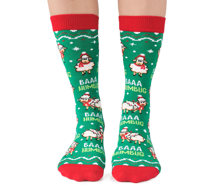 Chaussettes en coton « BAAA HUMBUG » par Uptown Sox