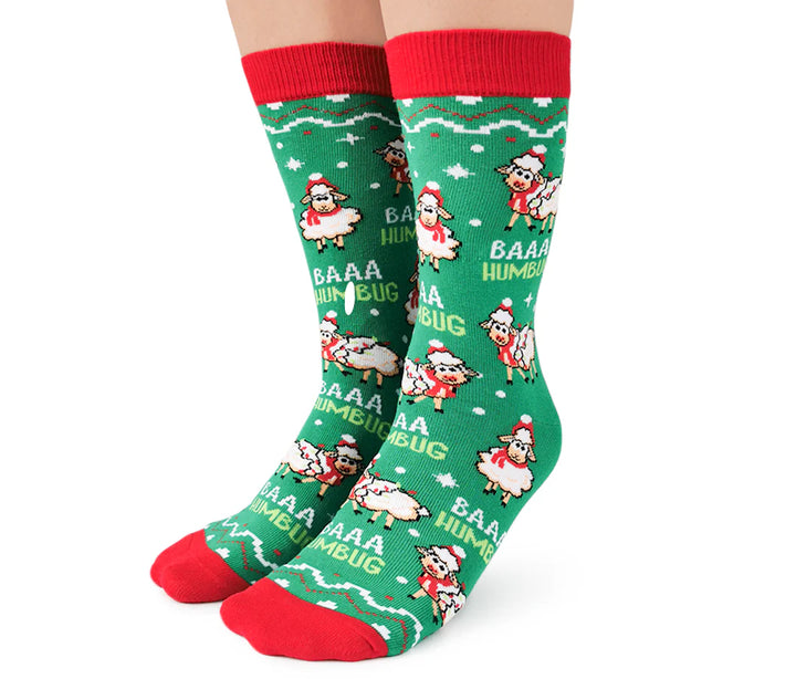 Chaussettes en coton « BAAA HUMBUG » par Uptown Sox