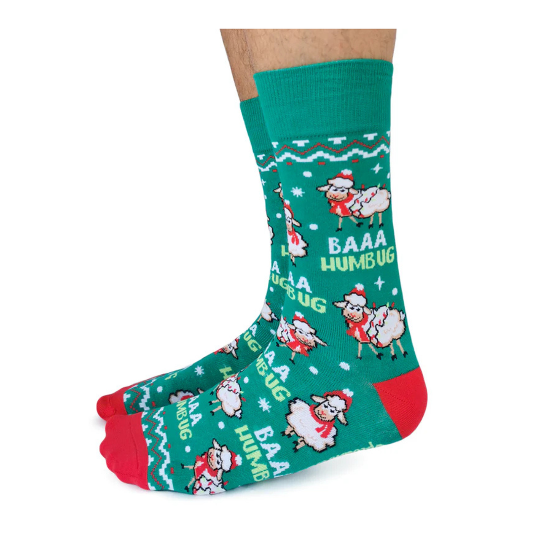 Chaussettes en coton « BAAA HUMBUG » par Uptown Sox