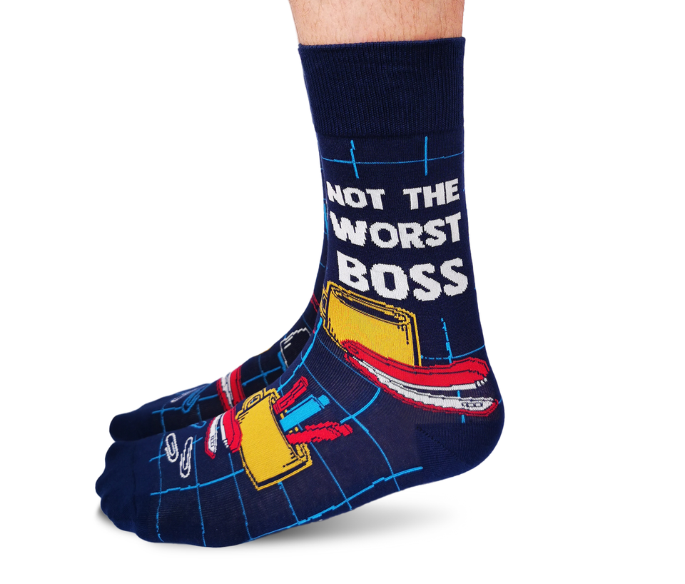 Chaussettes mi-mollet en coton « Stripe Right » par Uptown Sox - Taille L 
