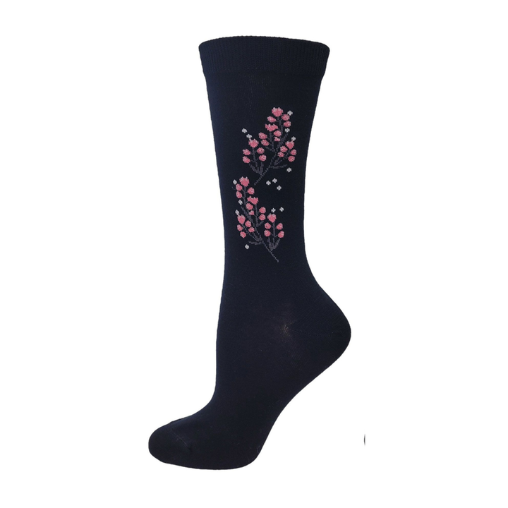 Chaussettes pour diabétiques en coton « Cherry &amp; Blossom » de Wellness - Medium 