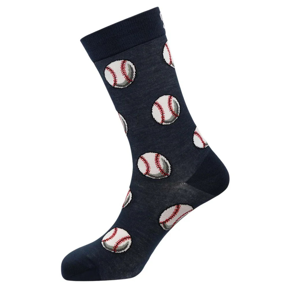 "Baseballs" Bamboo Crew Socks By Sexy Socks