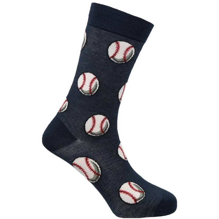 "Baseballs" Bamboo Crew Socks By Sexy Socks