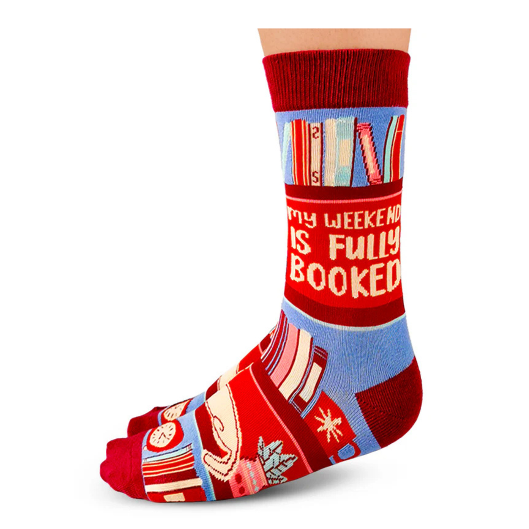 Chaussettes mi-mollet en coton « Bookworm » par Uptown Sox - Medium 