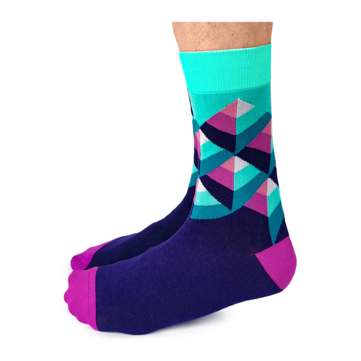 Chaussettes en coton « Born To The Purple » des Uptown Sox - Grandes tailles 