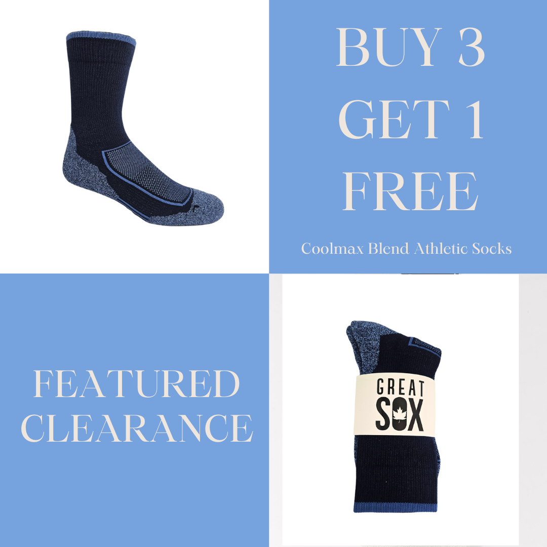 Great Sox Cotton Coolmax Athletic Crew Socks