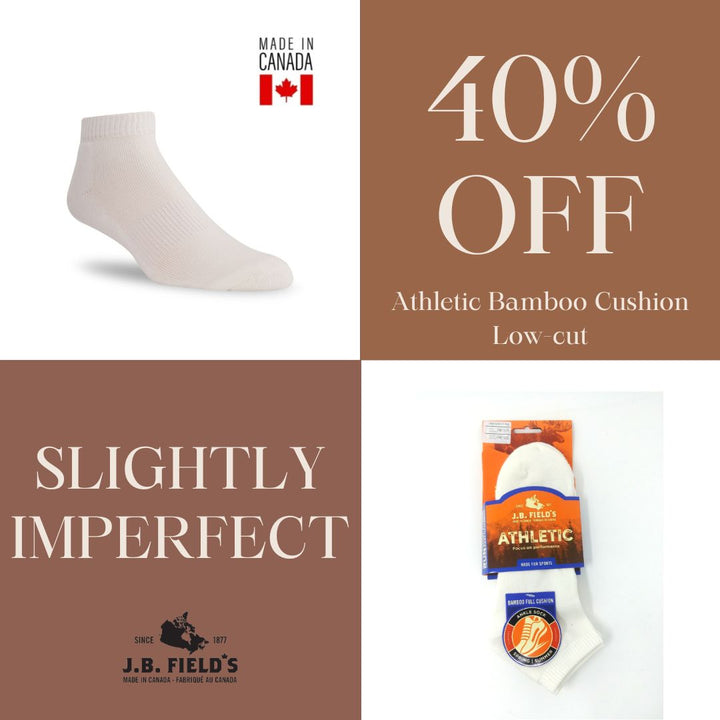 Chaussettes basses « Bamboo Cushion » Athletic de JB Field (LÉGÈREMENT IMPARFAITES) 