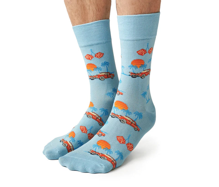 Chaussettes mi-mollet « Miami Dice » par Uptown Sox - Taille L