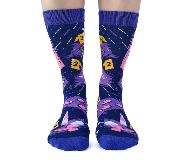 Chaussettes en coton « Chats, vin et crime » par Uptown Sox - Medium 