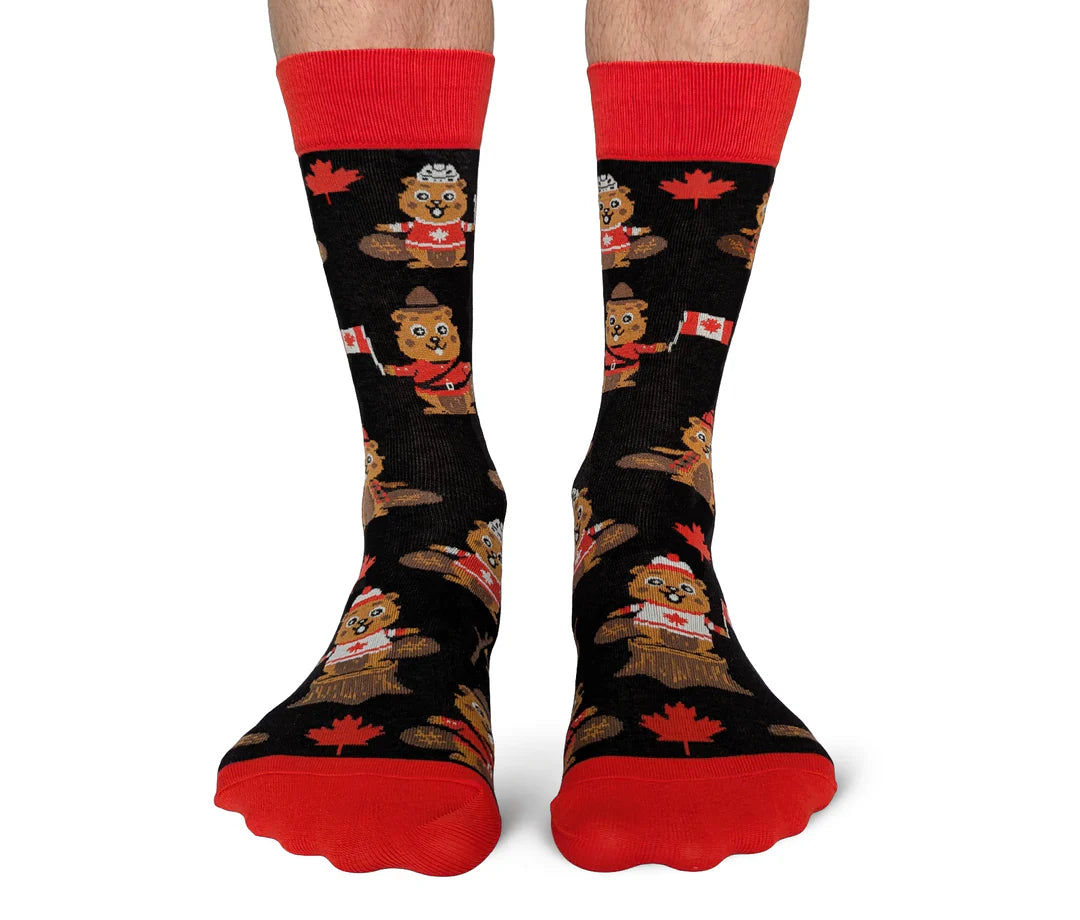 "Chuck the Canuck" Cotton Canadian Socks by Uptown Sox - Large