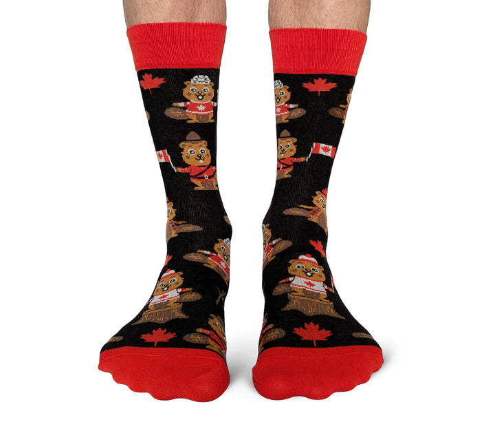 "Chuck the Canuck" Cotton Canadian Socks by Uptown Sox - Large