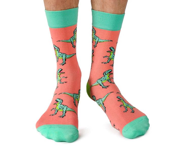 Chaussettes en coton à motif dinosaure « Classic Jurassic » par Uptown Sox
