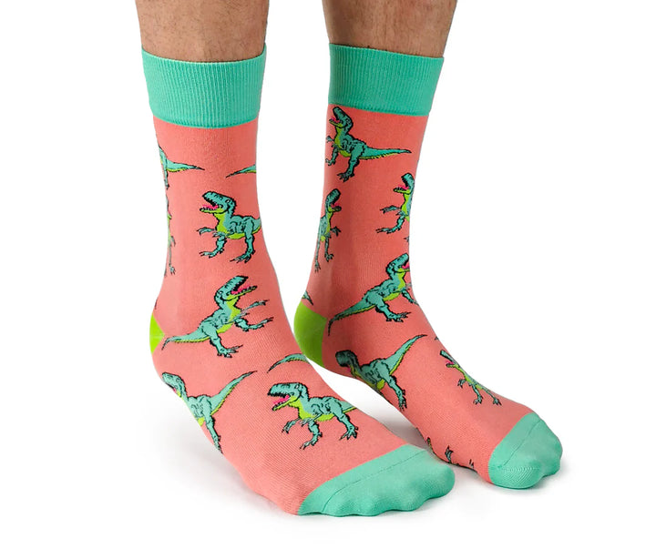 Chaussettes en coton à motif dinosaure « Classic Jurassic » par Uptown Sox