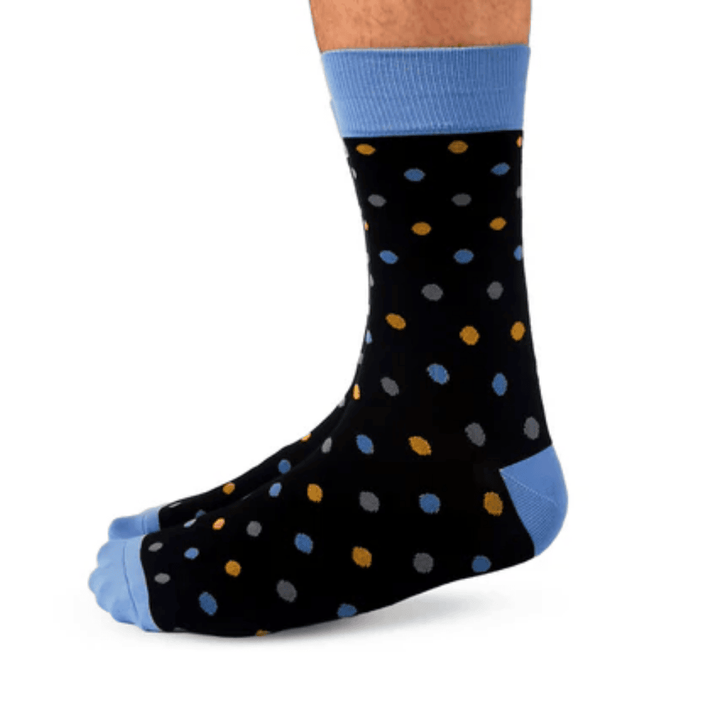 "Connect the Dots" Cotton Crew Socks by Uptown Sox - Large