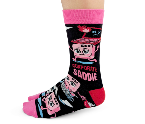 "Not a hugger" Cotton Crew Socks by Uptown Sox