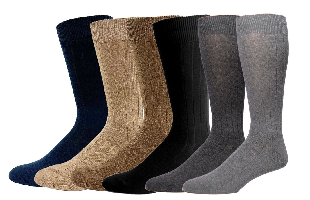 Chaussettes côtelées en coton peigné pour hommes Vagden (1 paire)
