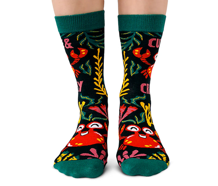 Chaussettes en coton « Cute and Crabby » par Uptown Sox - Medium 