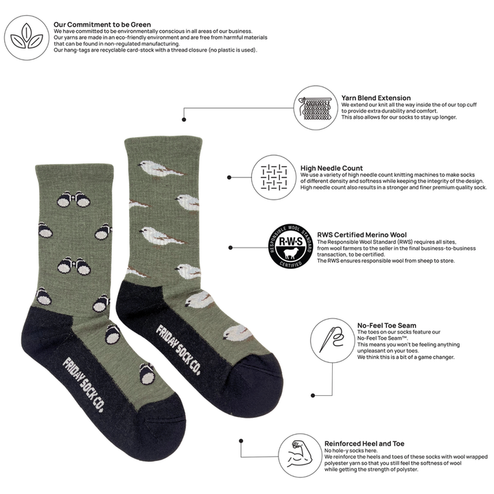 Chaussettes en coton à motif de paysage « Bouclier canadien » de Friday Sox Co