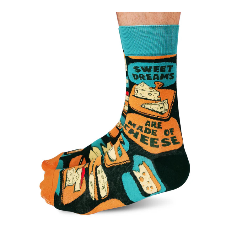 Chaussettes en coton « Cheese Dreams » par Uptown Sox - Taille L 