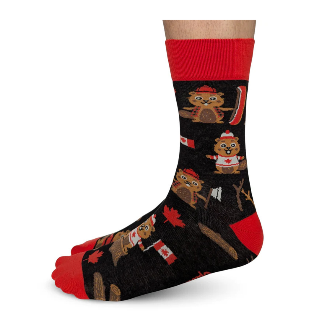 "Chuck the Canuck" Cotton Canadian Socks by Uptown Sox - Large