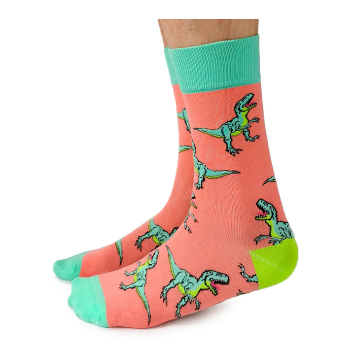 Chaussettes en coton à motif dinosaure « Classic Jurassic » par Uptown Sox