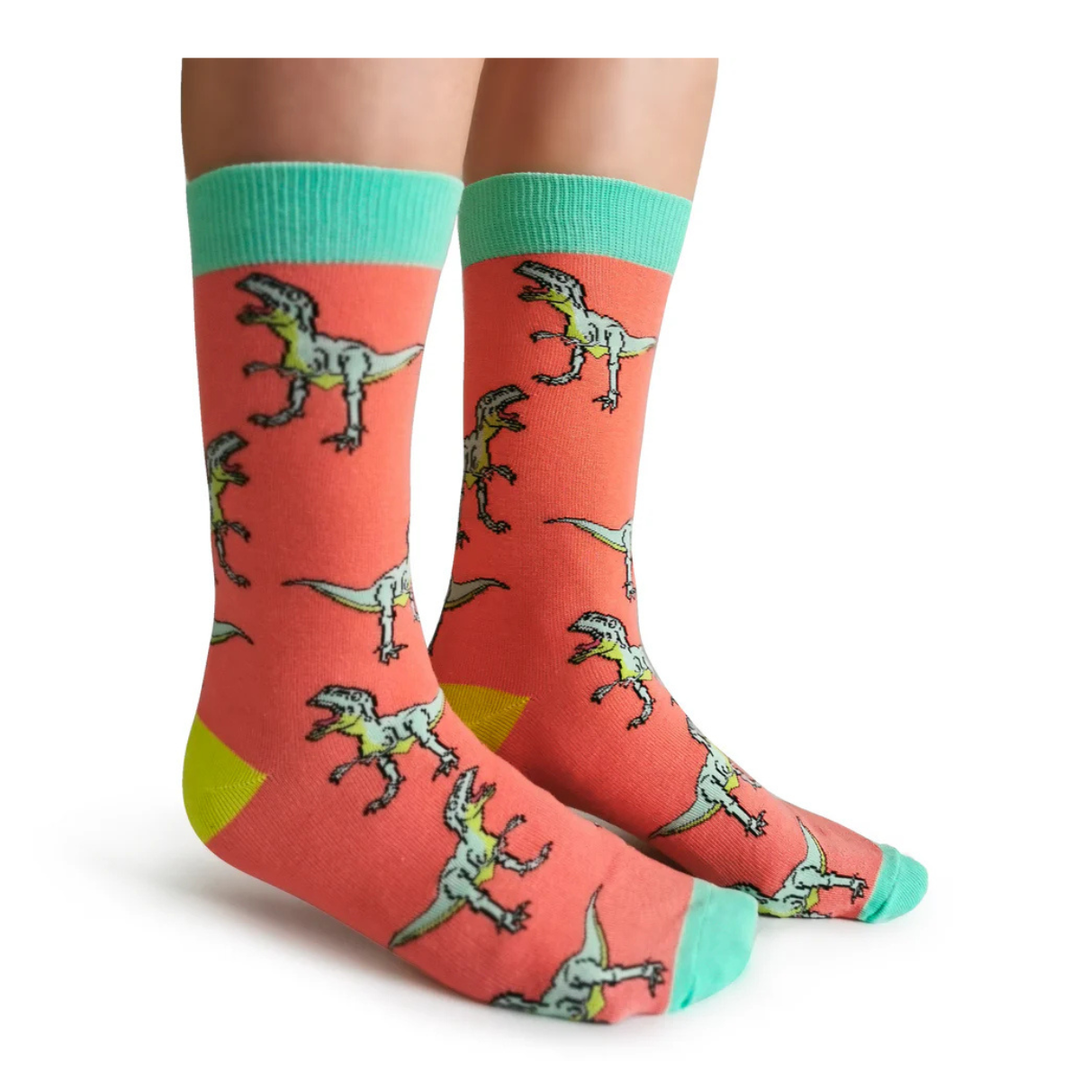Chaussettes en coton à motif dinosaure « Classic Jurassic » par Uptown Sox