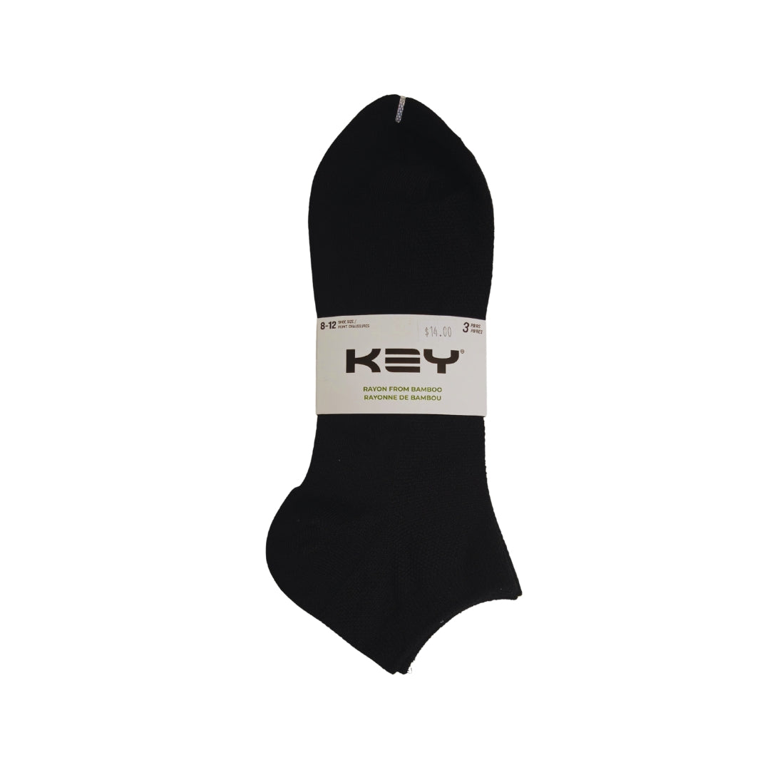 3 PACK "Mesh Top" Bamboo Sport Ankle Socks by KEY