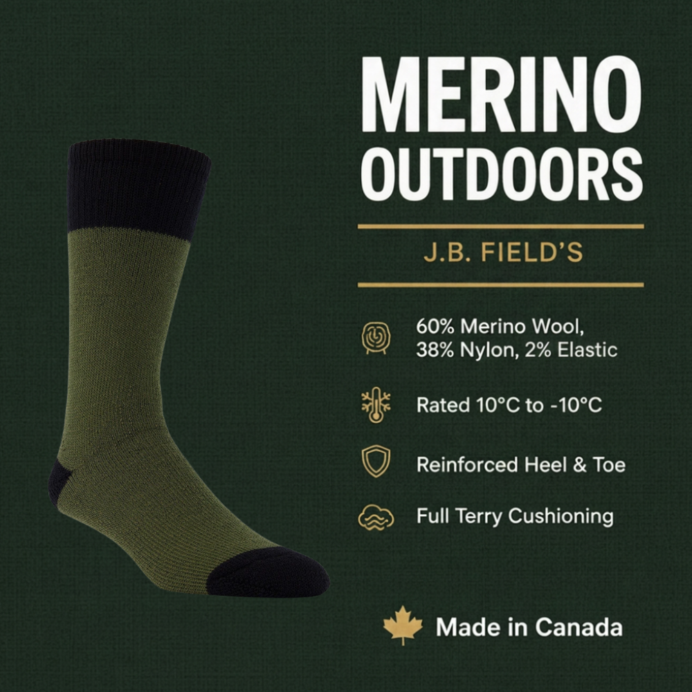 J.B. Field's Bootgear "Merino Outdoors" Thermal Boot Sock