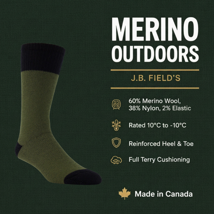 J.B. Field's Bootgear "Merino Outdoors" Thermal Boot Sock