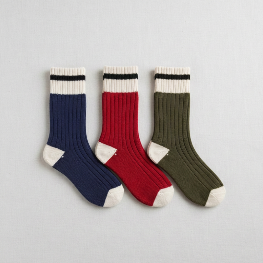 J.B. Field's Casual Colourful Wool Cabin Sock