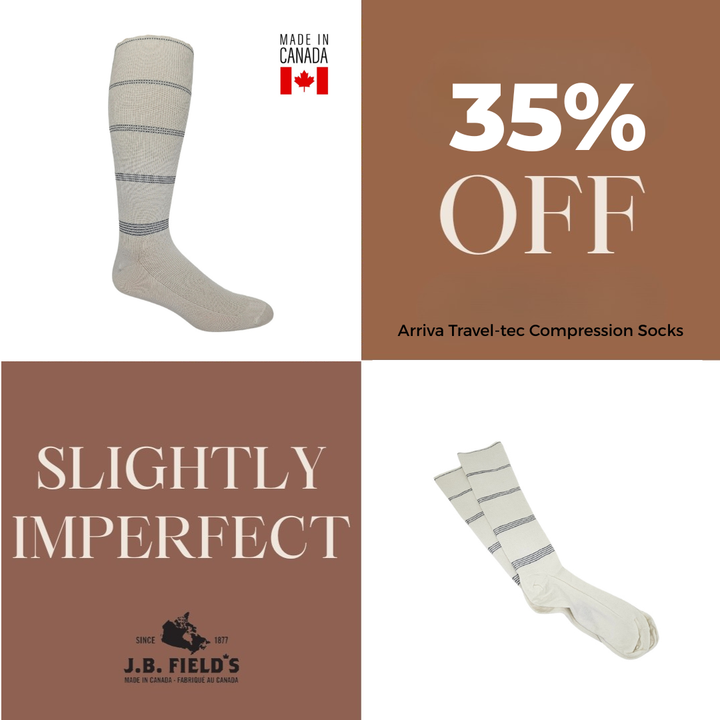 Arriva Graduated Holofiber Knee High Compression Socks (12-16 mmHg) - Slightly Imperfect