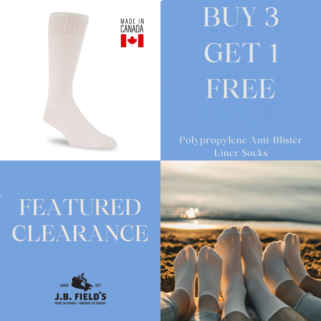 J.B. Field's Anti-Blister Polypropylene Liner Sock