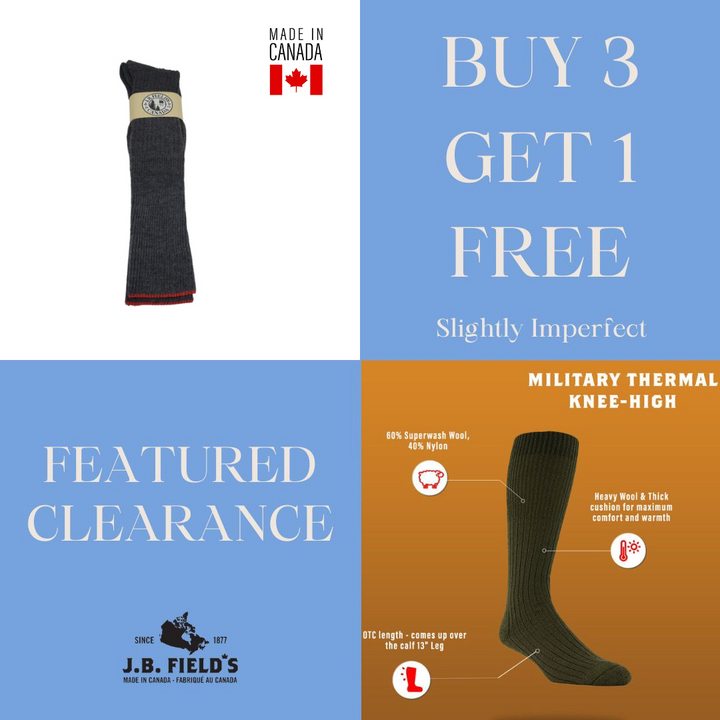 J.B. Field's Military Wool Over the Calf Length Bootsocks (Slightly Imperfect)